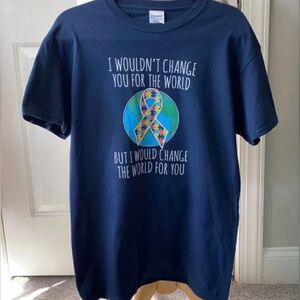 Change the World Autism Ribbon Shirt Medium